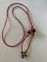 Silk Cord Red Eyeglass Spectacle Sunglass Chain Cord holder Secure Lightweight