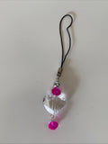 Mobile Phone Dangle Charm  Clear Heart & Colour Crystals your choice on colour