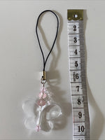 Mobile Phone Dangle Charm Clear Butterfly Glass Crystal Charm Keys zipper - Colour options