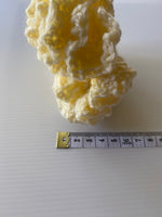 Hair Scrunchie Crochet Handmade Elastised Full Ruffled Pale Lemon Soft summer