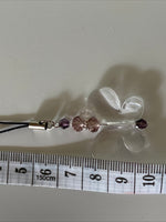 Mobile Phone Dangle Charm Clear Butterfly Glass Crystal Charm Keys zipper - Colour options