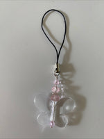 Mobile Phone Dangle Charm Clear Butterfly Glass Crystal Charm Keys zipper - Colour options