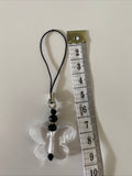 Mobile Phone Dangle Charm Clear Butterfly Glass Crystal Charm Keys zipper - Colour options