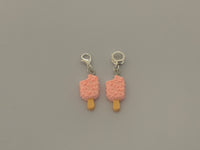 Ice-Cream Strawberry Charm Clip-On, European, KeyRing, Zipper Pull, Handbag