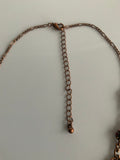 Vintage-Look Copper colour chain with Multi-Coloured Stones Necklace Adjustable