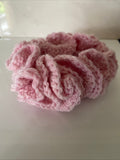 Hair Scrunchie Crochet Handmade Elastised Full Ruffled Musk Pink