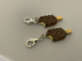 Ice-Cream Chocolate  Charm Clip-On, European, KeyRing, Zipper Pull, Handbag