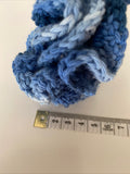 Hair Scrunchie Crochet Handmade Elastised Full Ruffled Blue tones