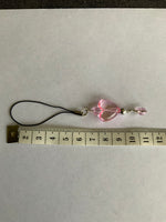 Mobile Phone Dangle Charm Pink Heart Pink Dangle Mobile Phone Bag Zipper Wallet