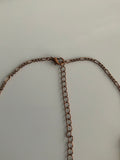 Vintage-Look Copper colour chain with Multi-Coloured Stones Necklace Adjustable