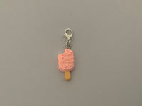 Ice-Cream Strawberry Charm Clip-On, European, KeyRing, Zipper Pull, Handbag