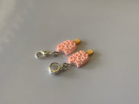 Ice-Cream Strawberry Charm Clip-On, European, KeyRing, Zipper Pull, Handbag