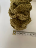 Hair Scrunchie Crochet Handmade Elastised Full Ruffled Avocado or Olive Green