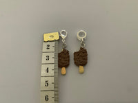 Ice-Cream Chocolate  Charm Clip-On, European, KeyRing, Zipper Pull, Handbag