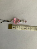 Mobile Phone Dangle Charm Pink Heart Pink Dangle Mobile Phone Bag Zipper Wallet