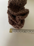 Hair Scrunchie Crochet Handmade Elastised Full Ruffled Brown