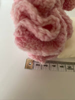 Hair Scrunchie Crochet Handmade Elastised Full Ruffled Musk Pink