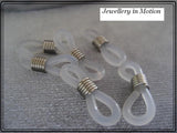 Eyeglass Connectors ~ Replacements Black & Silver or Clear & Silver