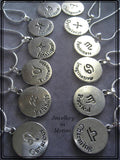 Zodiac Tibetan Silver tone Charm Pendant Necklaces