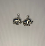 Elephant Charm Clip-On, European, KeyRing, Zipper Pull, Handbag Dangle,Bracelet