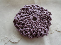 Crochet Hair Bun Net for Dance, Ballet, Horse riding -Handmade-Amethyst Light Purple