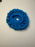 Crochet Hair Bun Net for Dance, Horse Riding, Wedding Handmade - Dark Aqua