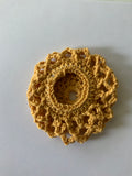 Crochet Hair Bun Net for Dance, Ballet, Horse riding -Handmade-Mustard