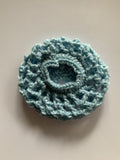 Crochet Hair Bun for Dance, Ballet, Horse Riding - Handmade- Baby Blue