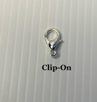 Cherrie's Charm Clip-On, European, KeyRing, Zipper Pull, Handbag Dangle,Bracelet