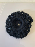 Crochet Hair Bun for Dance, Ballet, Horse Riding - Handmade- BLACK