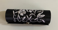 Lipstick Case KOH Black & White Embroidered