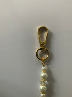 Handbag Dangle, Key Ring Dangle ~Tassel White  Crystals