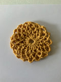 Crochet Hair Bun Net for Dance, Ballet, Horse riding -Handmade-Mustard