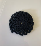 Crochet Hair Bun for Dance, Ballet, Horse Riding - Handmade- BLACK